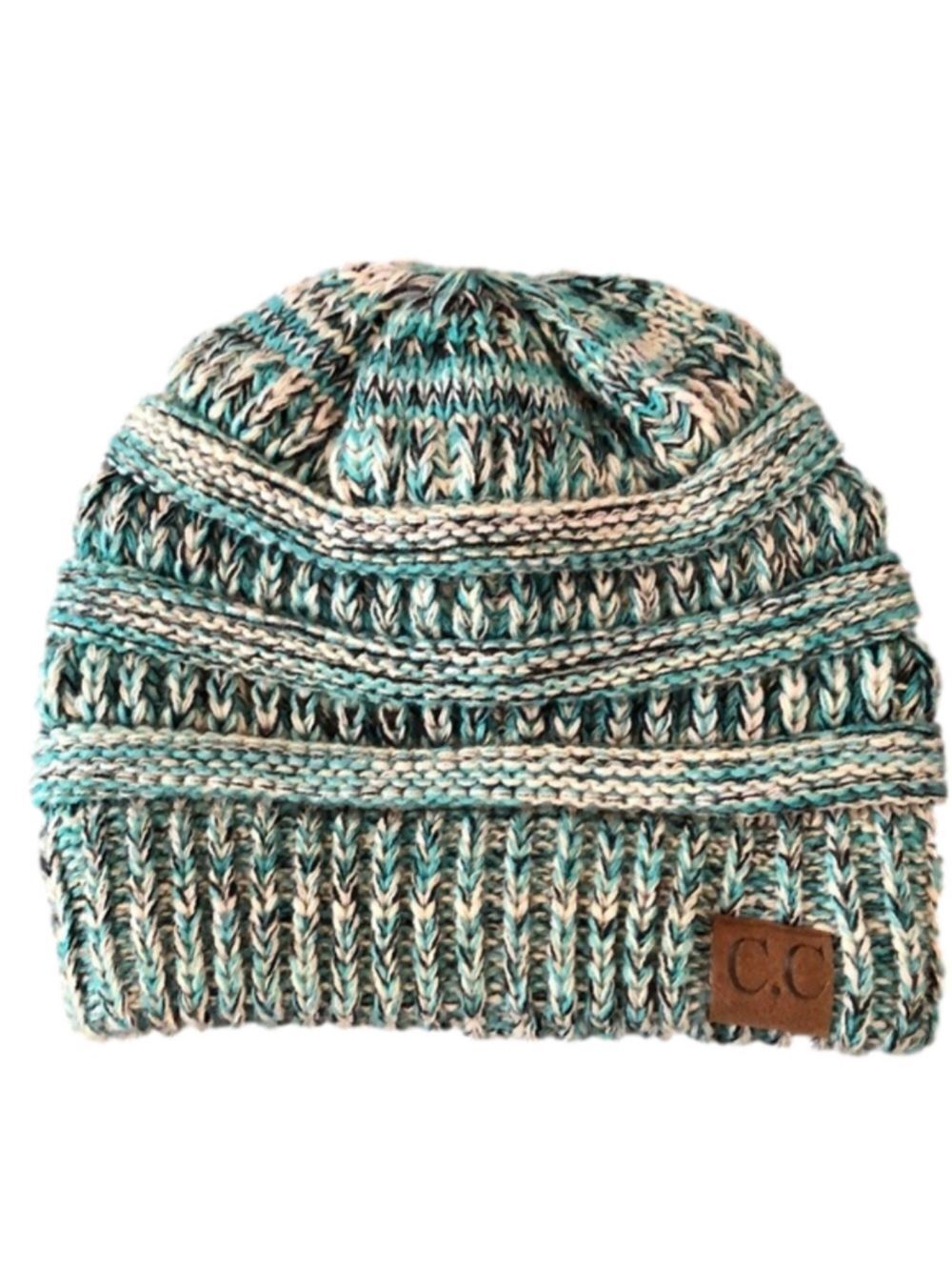 C. C knit beanie cap